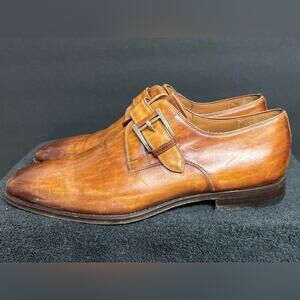 Magnanni Men's Marco II Monk Strap Leather Dress Shoes Size 8.5 EXTRA WIDE